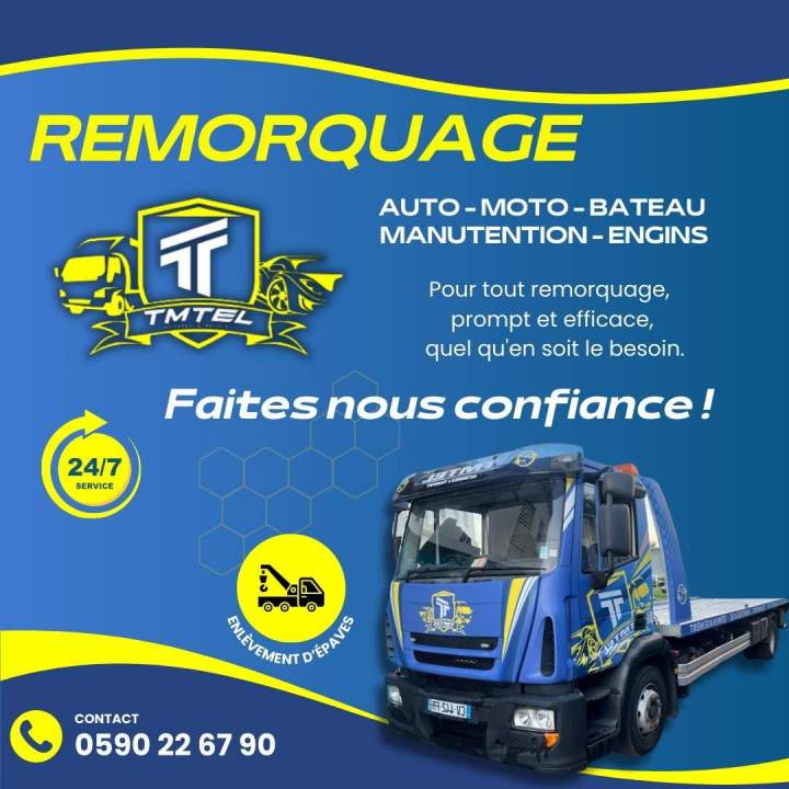 Remorquage professionnel en Guadeloupe
